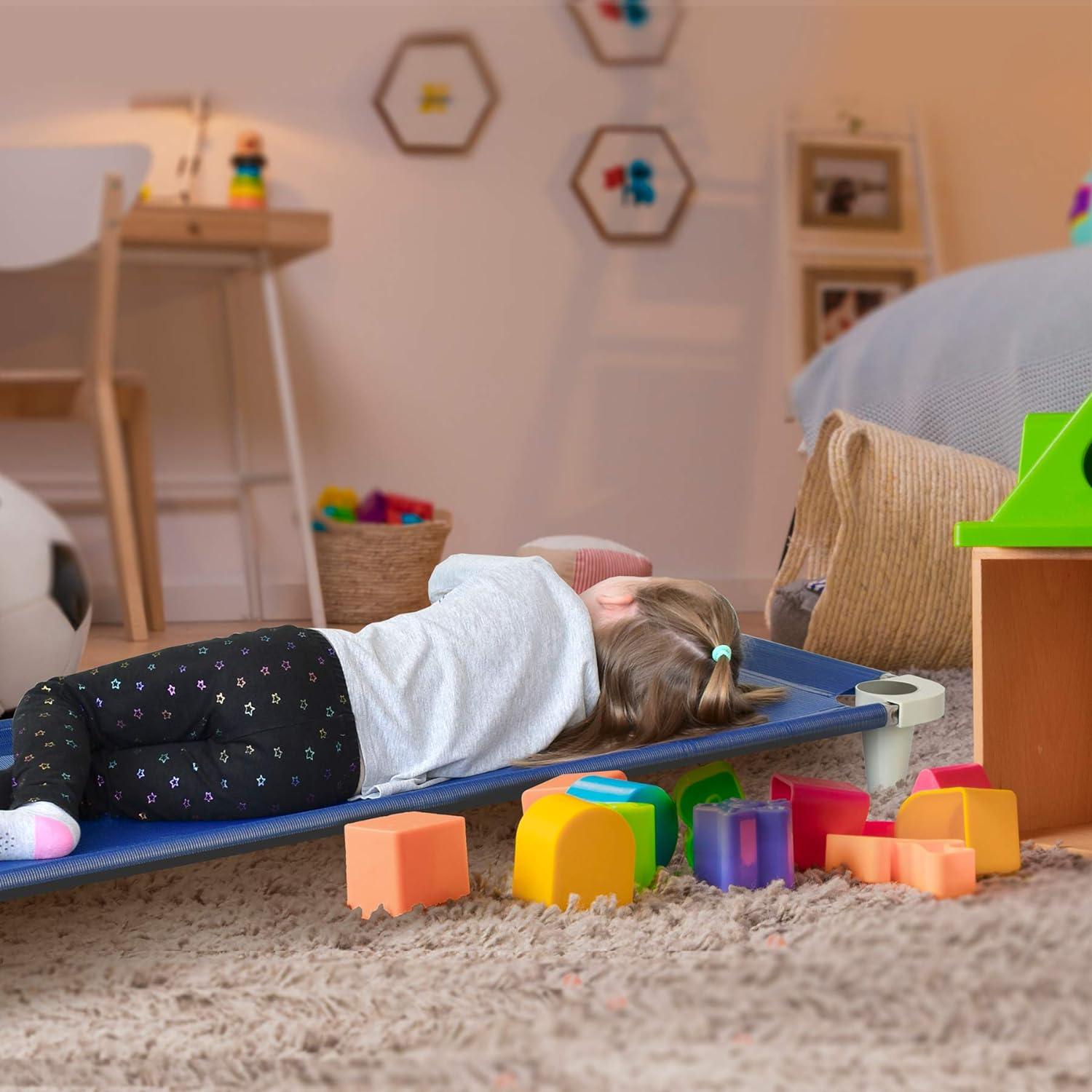 Cama de Siesta Acrimet para Niños 132 cm Apilable Azul