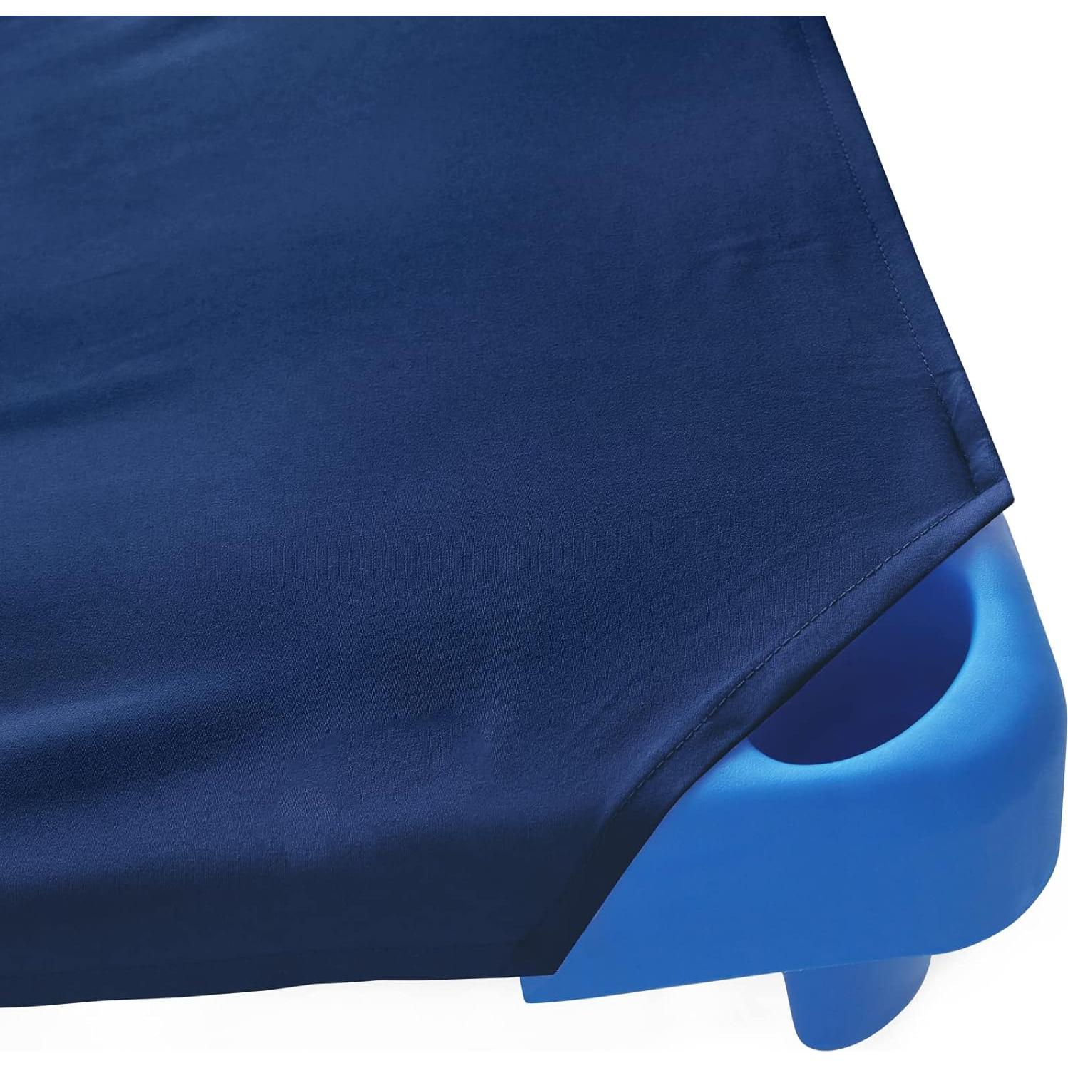 Sábana de Cuna Biloban Microfibra Azul Marino 58x130 cm