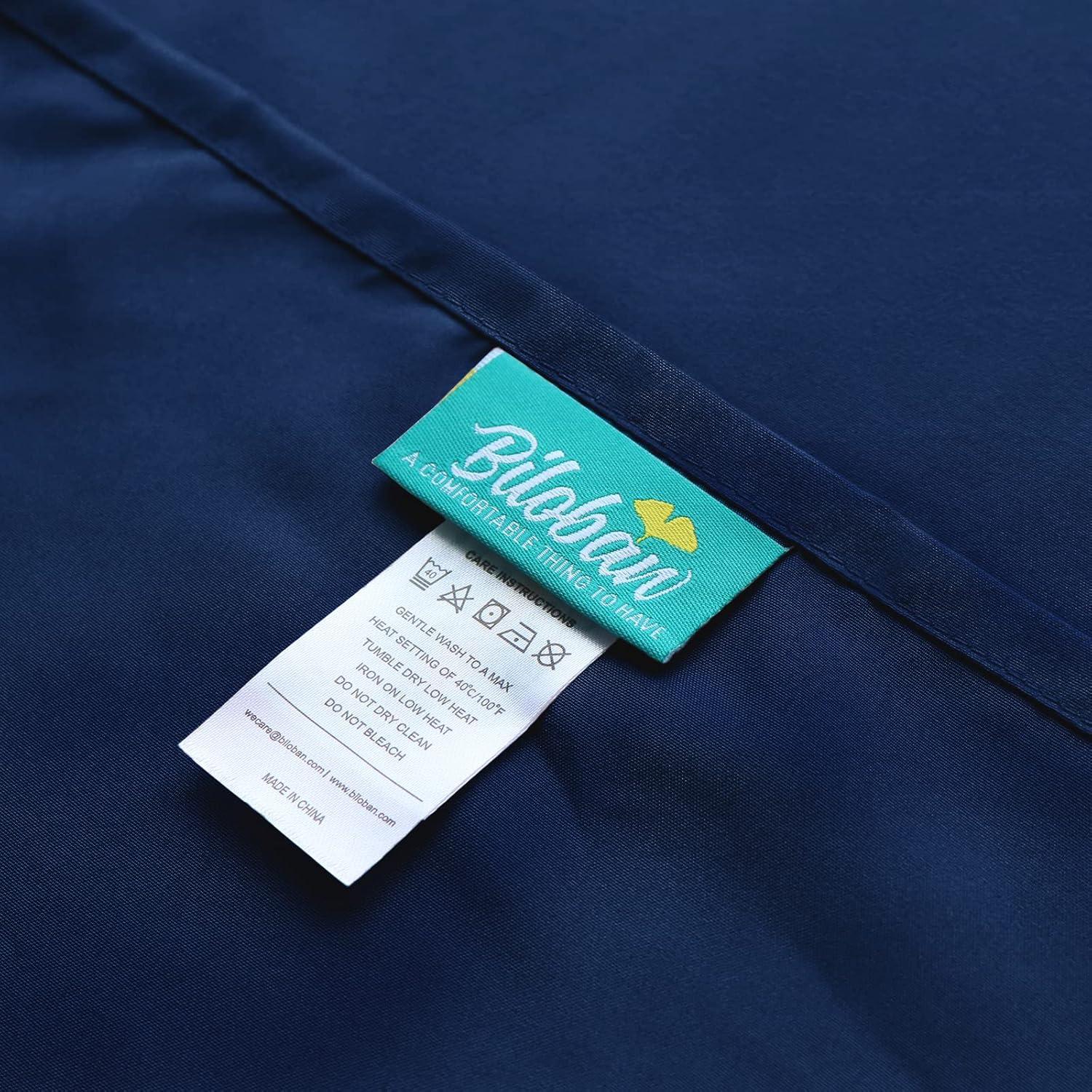 Sábana de Cuna Biloban Microfibra Azul Marino 58x130 cm