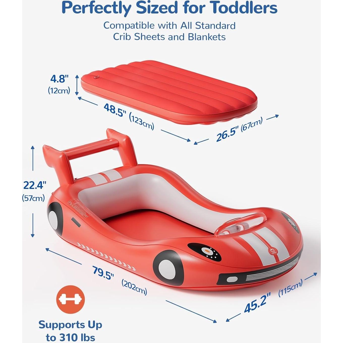 Cama Inflable para Niños QPAU JY001A, 202x115x57 cm, Rojo