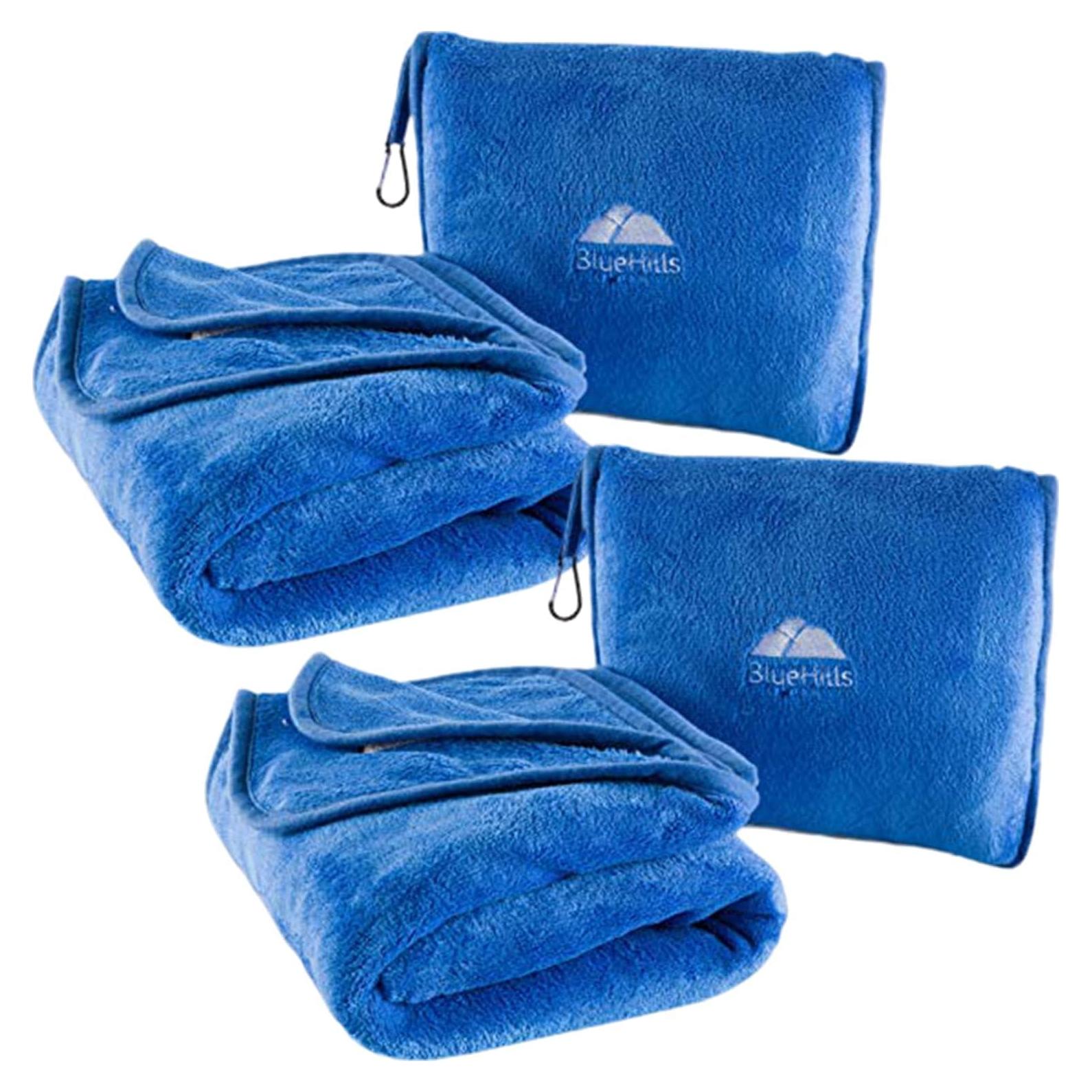 Mantas de Viaje BlueHills 2 Piezas Compactas Azul Real