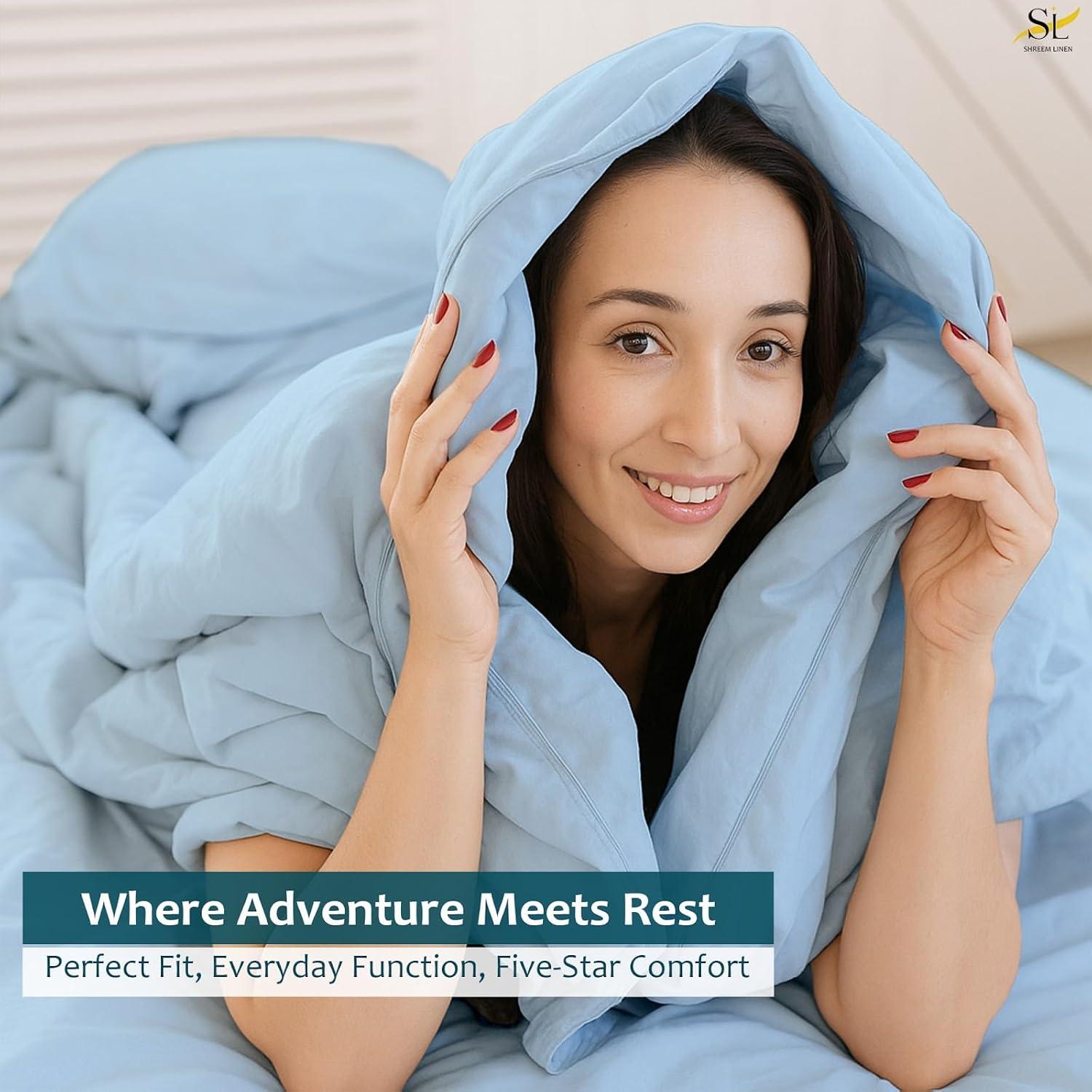 Juego de Sábanas Microfibra Shreem Linen 4 Piezas 3/4 Cama Completa