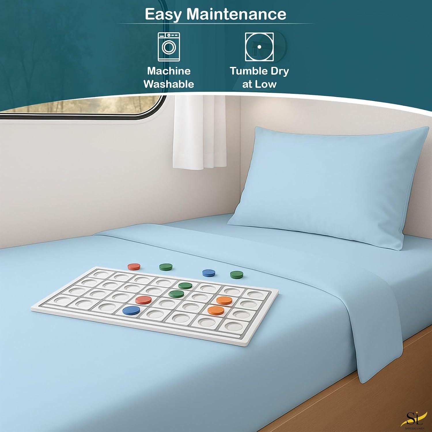 Juego de Sábanas Microfibra Shreem Linen 4 Piezas 3/4 Cama Completa