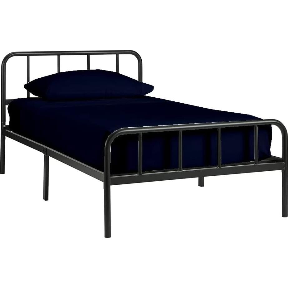 Juego de Sábanas de Algodón Egipcio 4 Piezas Cuna Azul Marino