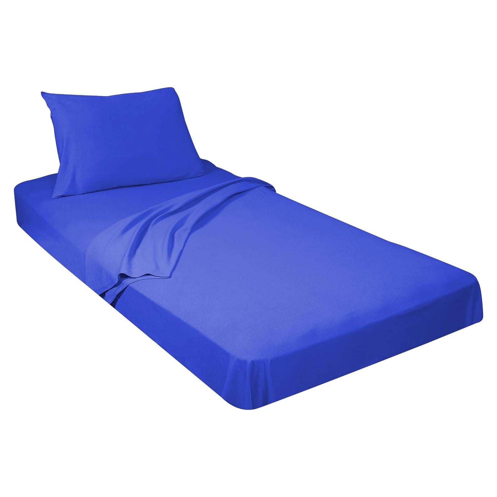 Juego de Sábanas Gilbins 100% Algodón Peinado Azul Real