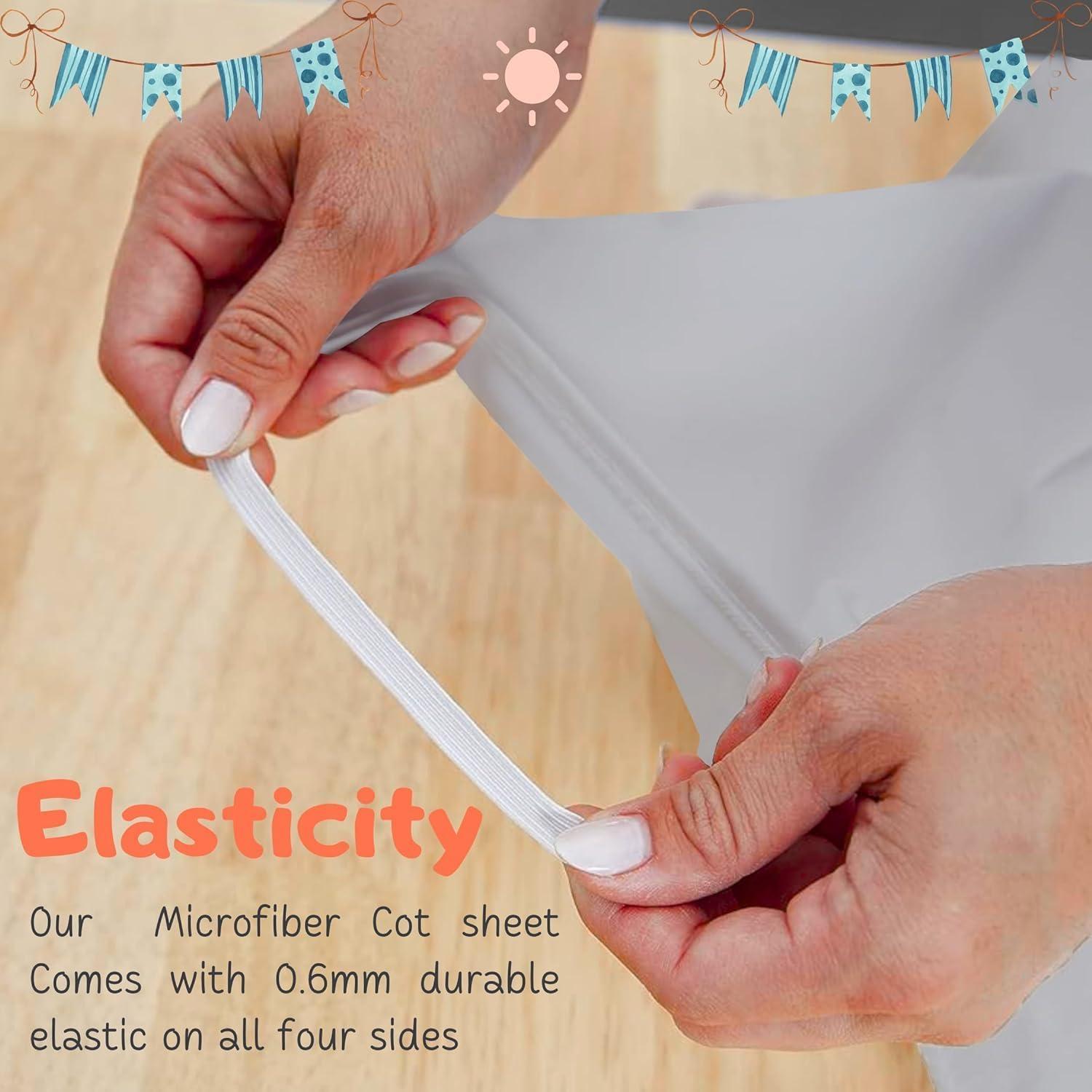 Sábanas para Cunas Estándar Lukeville 6 Piezas Microfibra Gris