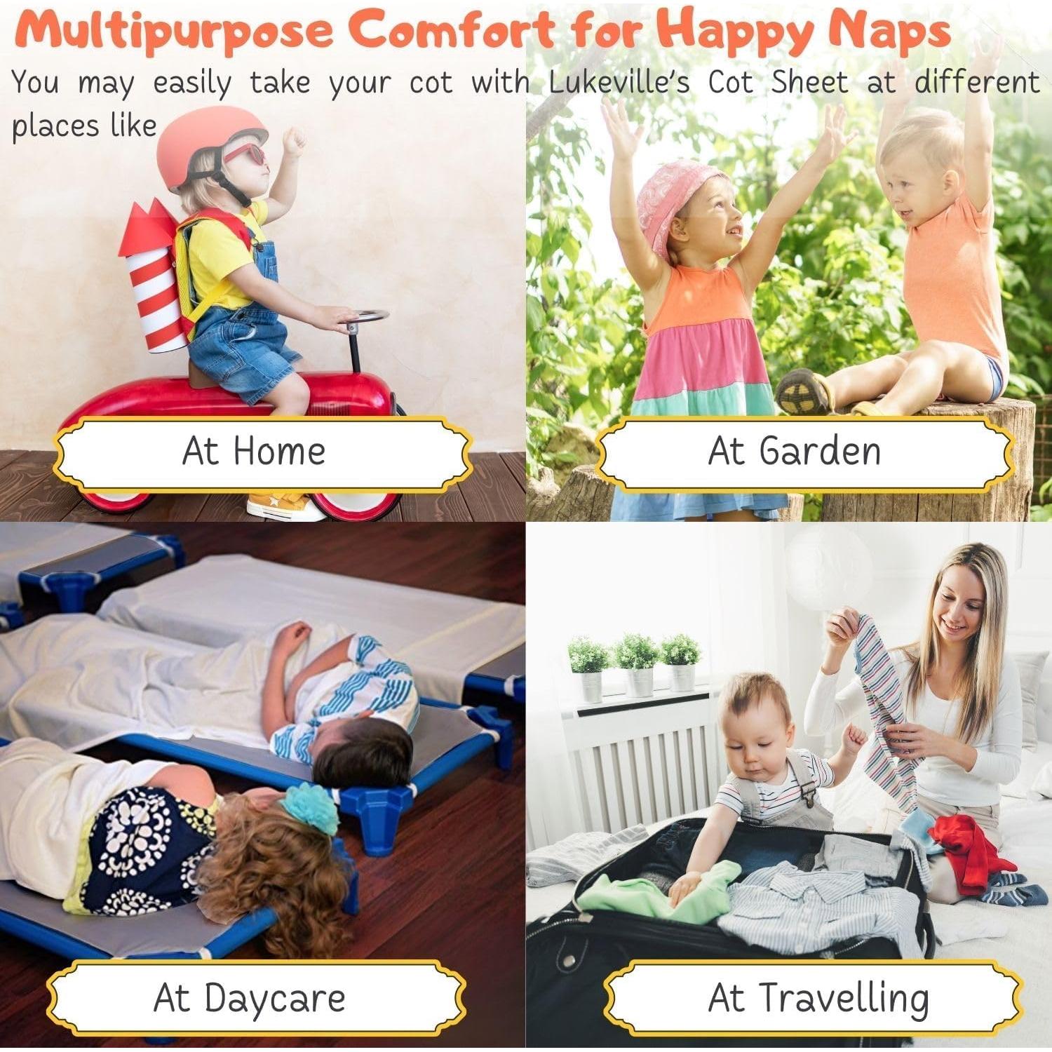 Sábanas para Cunas Estándar Lukeville 6 Piezas Microfibra Gris