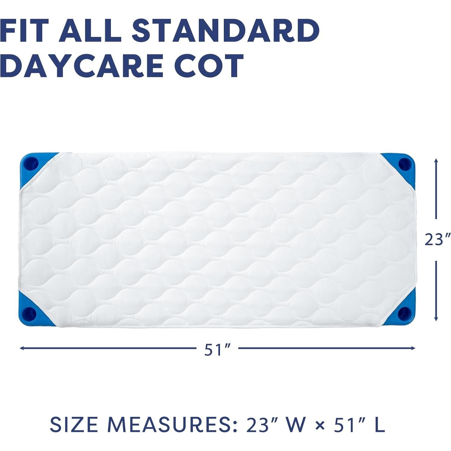 Colchoneta Acolchada Comfyanno para Guarderías 58x130 cm Blanca