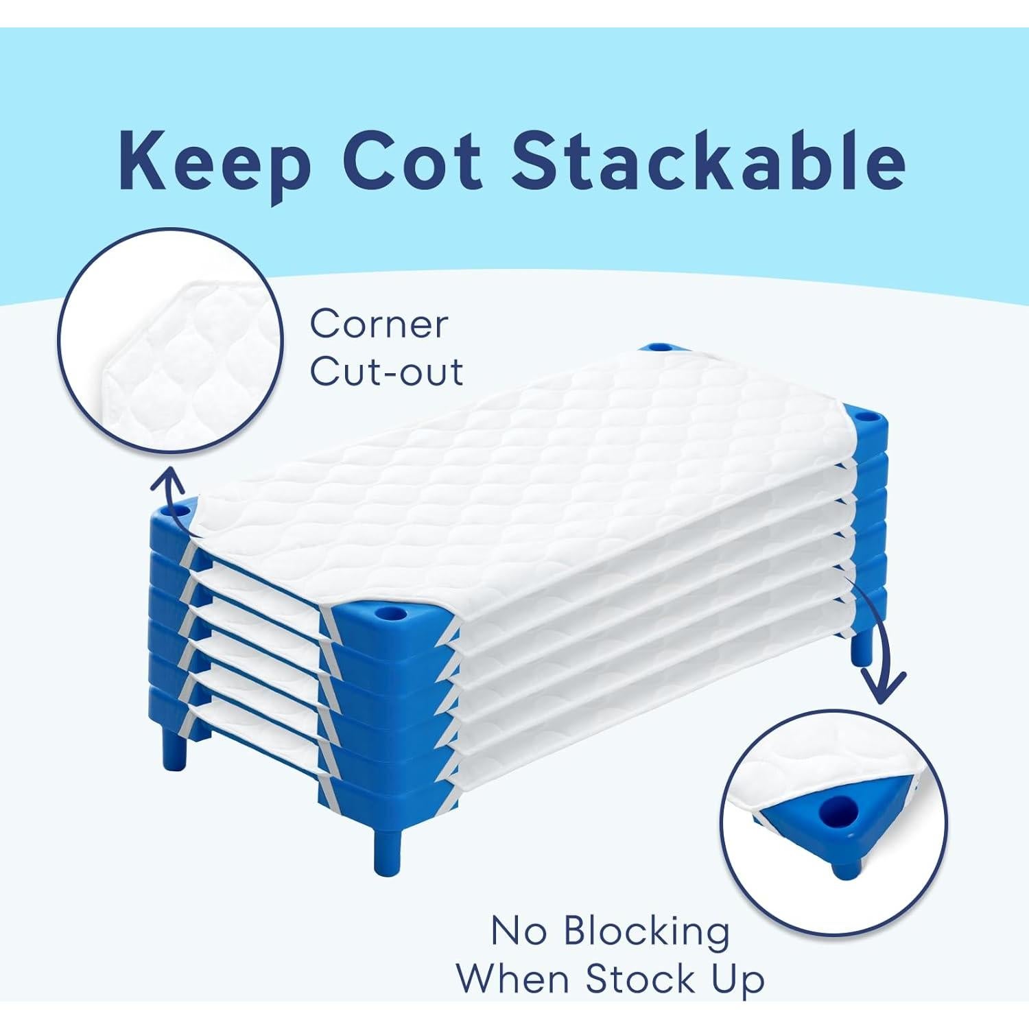 Colchoneta Acolchada Comfyanno para Guarderías 58x130 cm Blanca