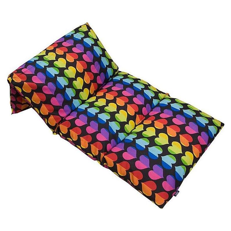 Sofá de Suelo para Niños Wildkin - Corazones Arcoíris, 176.5x68.6cm