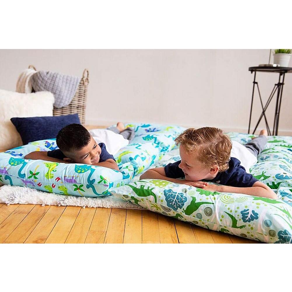 Sofá de Suelo para Niños Wildkin - Corazones Arcoíris, 176.5x68.6cm