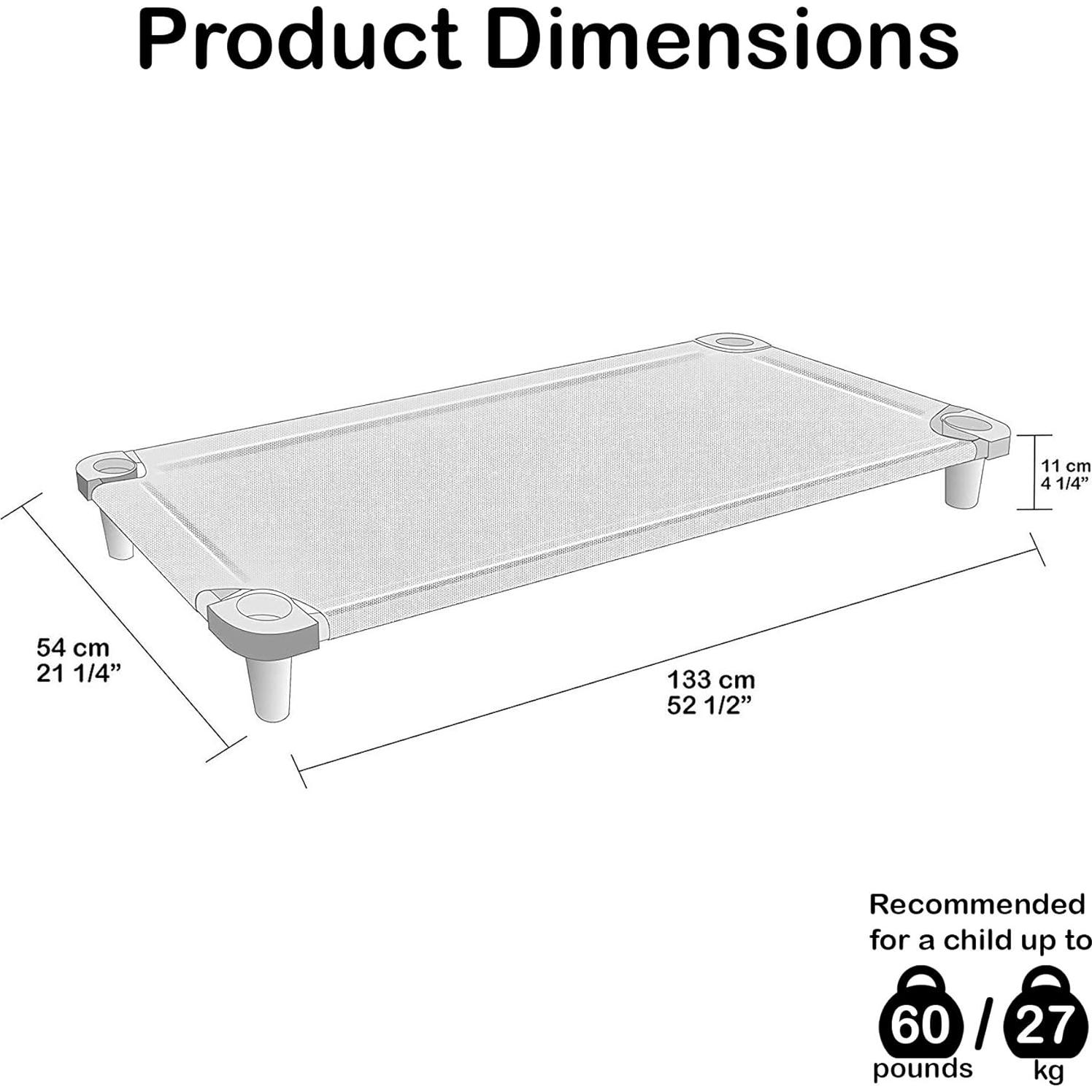 Cama de Siesta Acrimet para Niños Apilable 132 cm Azul