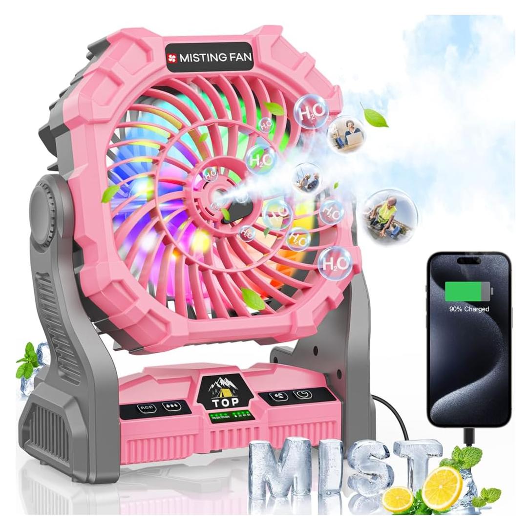 Ventilador de Nebulización DOWILLDO X29 30000mAh Rosa