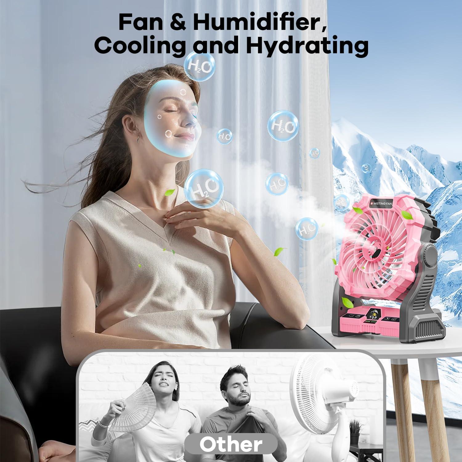 Ventilador de Nebulización DOWILLDO X29 30000mAh Rosa