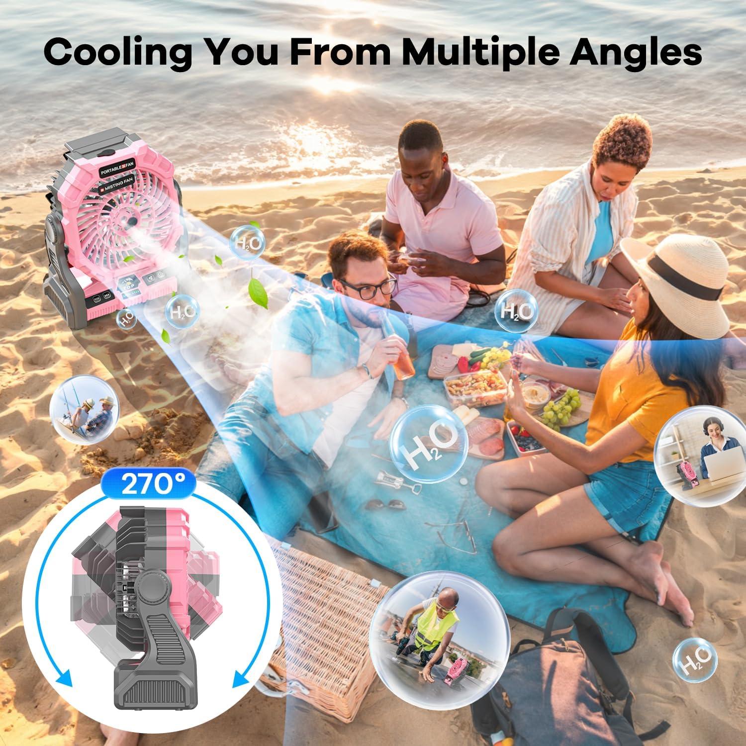 Ventilador de Nebulización DOWILLDO X29 30000mAh Rosa