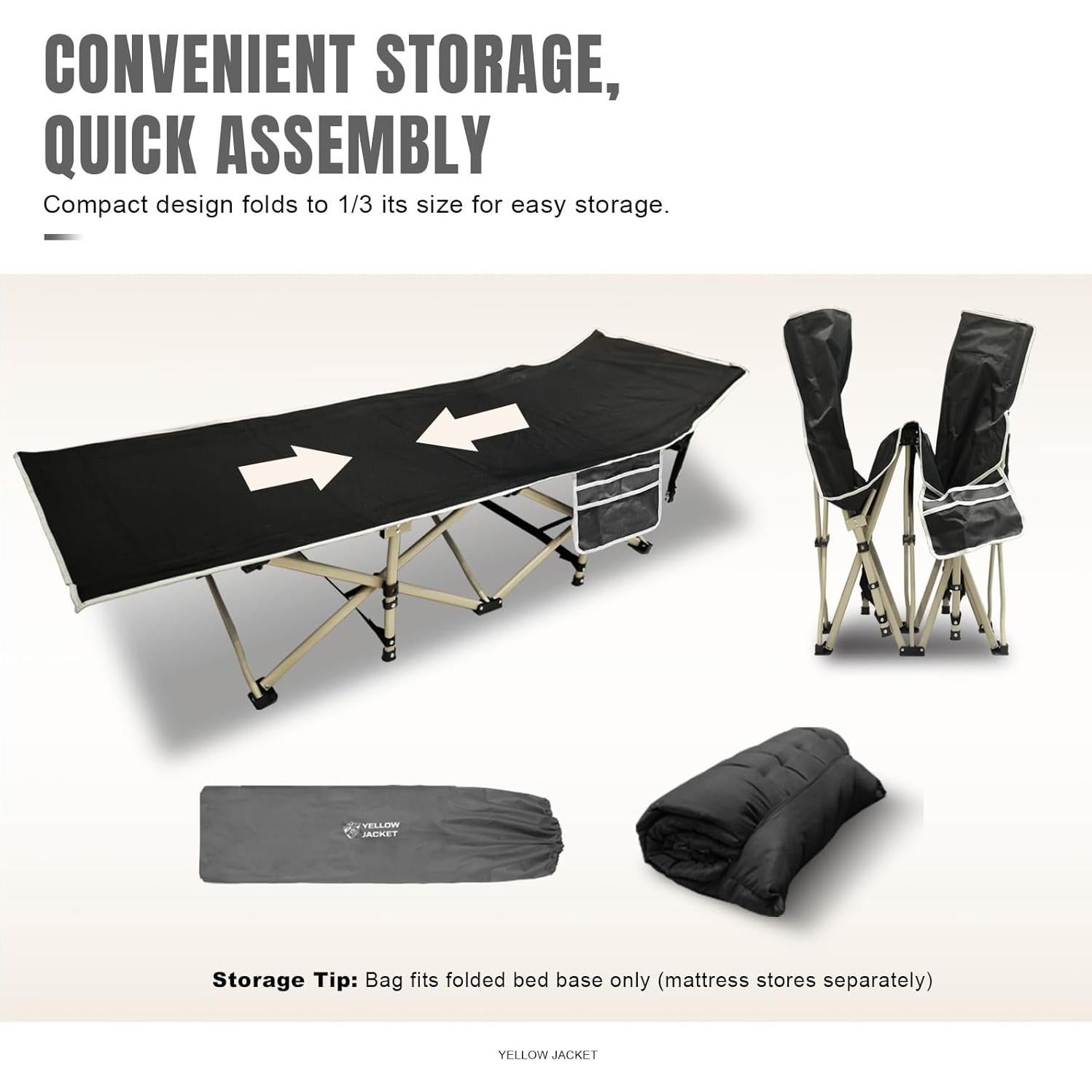 Cama de Camping Plegable YELLOW JACKET con Colchón 272kg