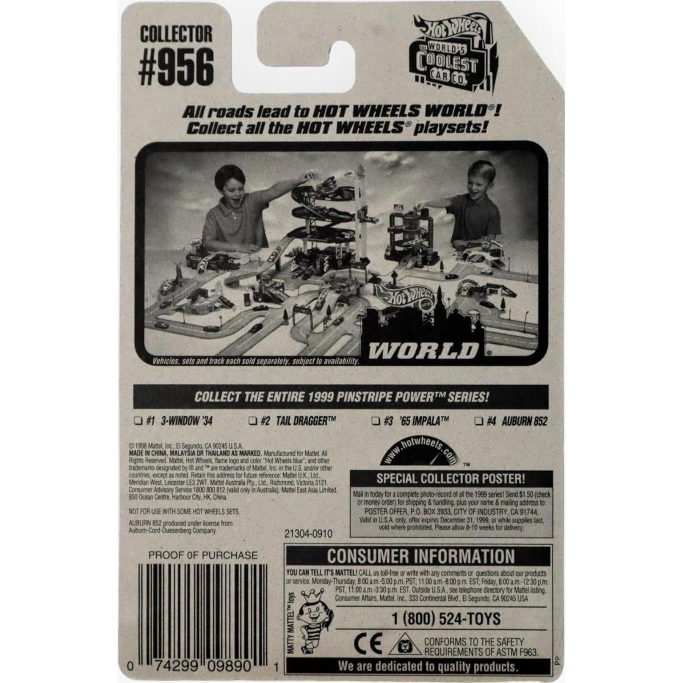 Hot Wheels Mattel 1999 Coche 1:64 Pinstripe Power Negro