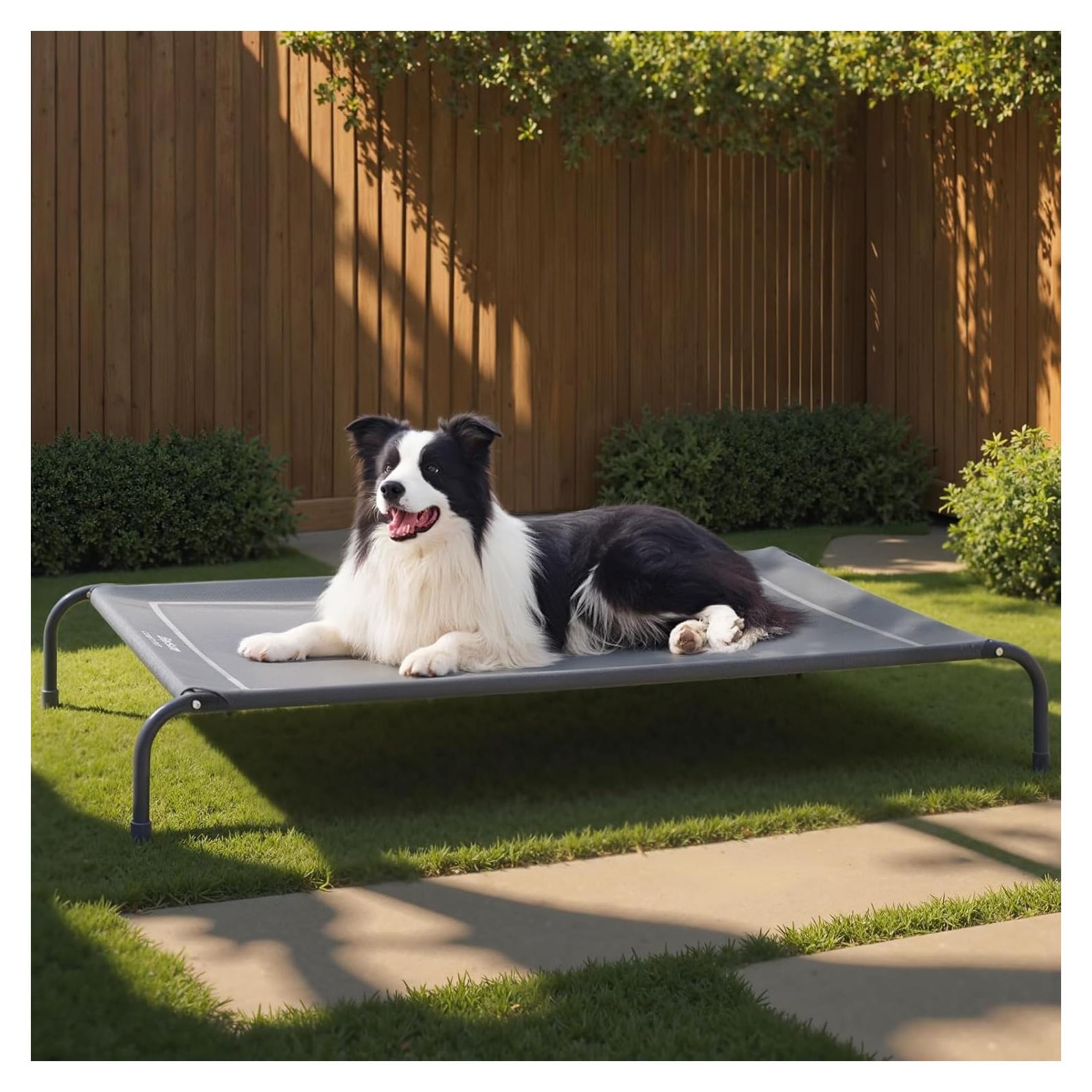 Cama Elevada para Perros Grande Bedsure Gris 124.46x80.01 cm