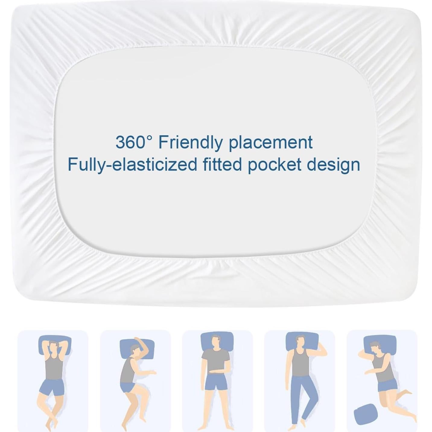 Protector de Colchón Impermeable SPRINGSPIRIT 2 Pack Cuna 76x190 cm