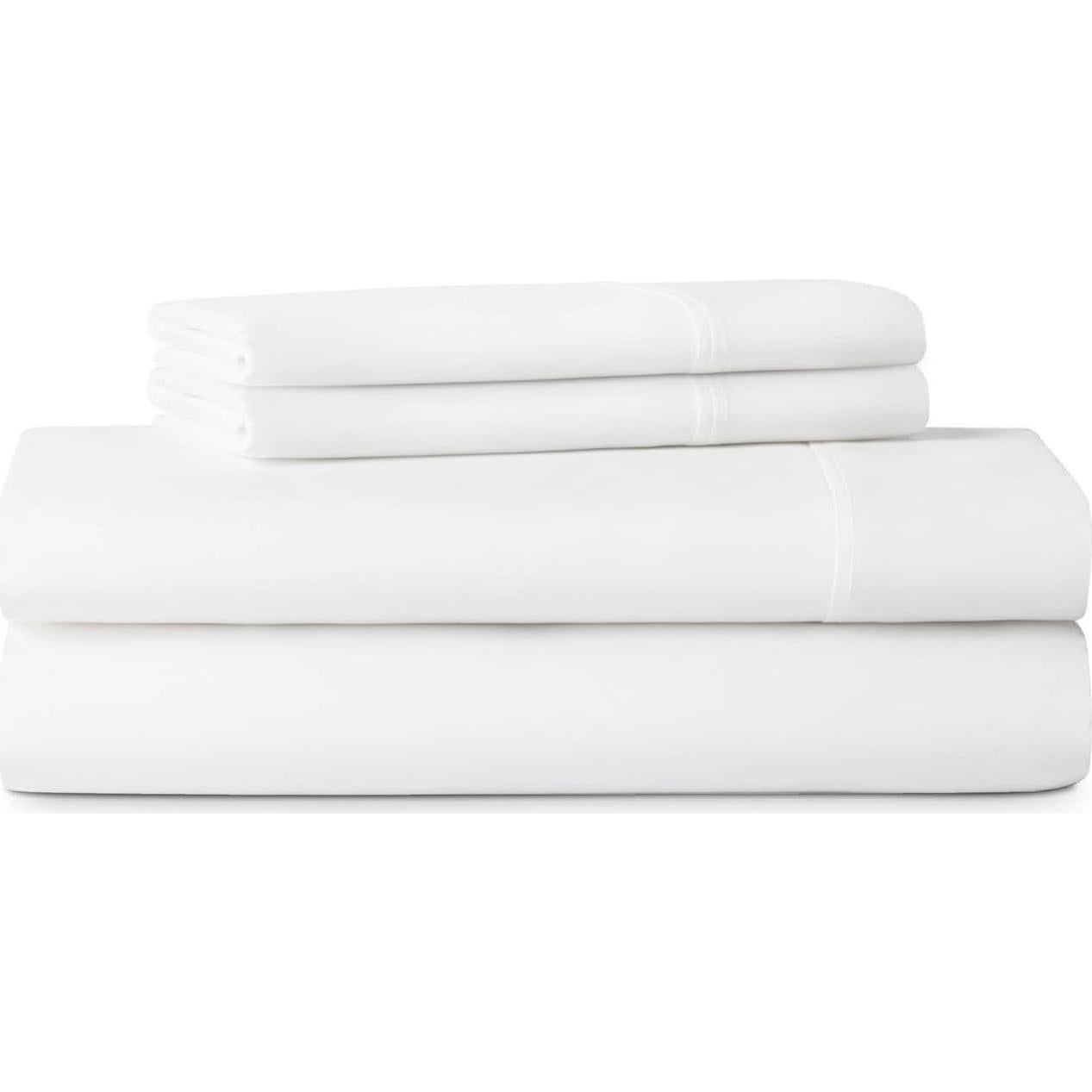 Juego de Sábanas Cot 83.82 x 190.5 cm Rajlinen 4 Piezas Blanco
