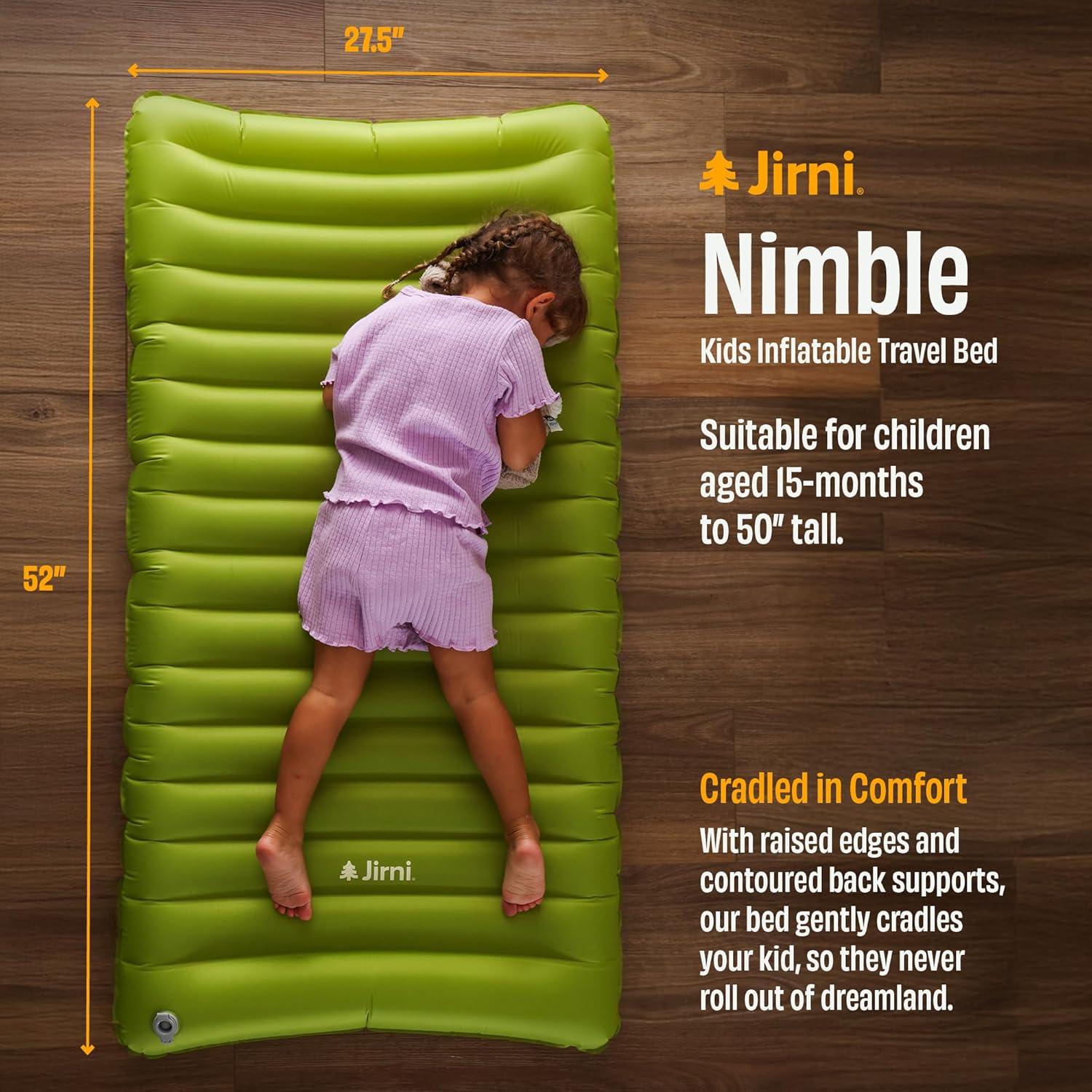 Cama Inflable para Niños Jirni Ágil - 132x70 cm, Ecológica