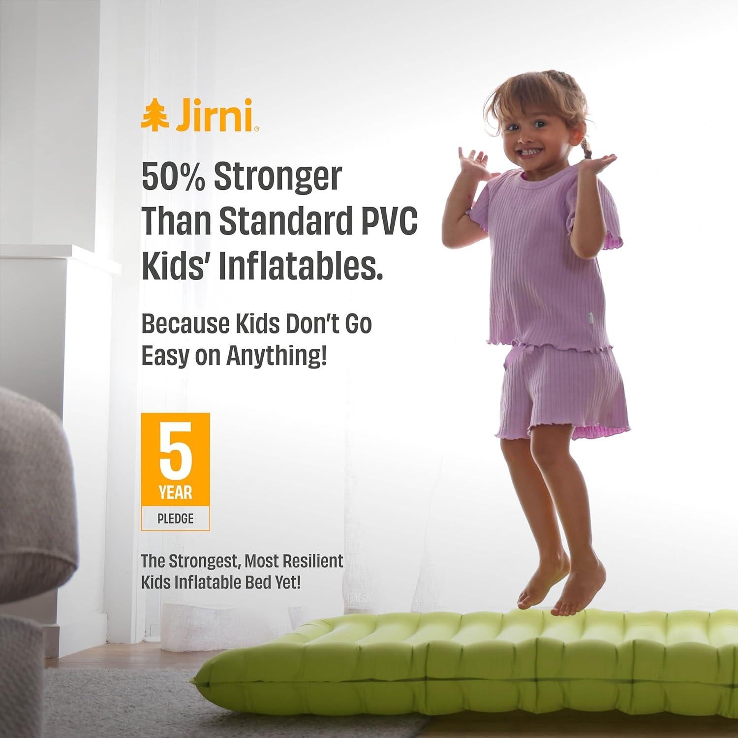 Cama Inflable para Niños Jirni Ágil - 132x70 cm, Ecológica