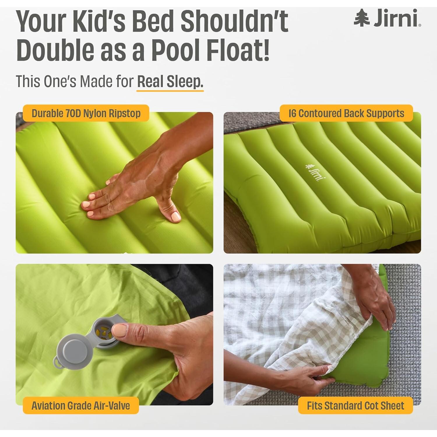 Cama Inflable para Niños Jirni Ágil - 132x70 cm, Ecológica