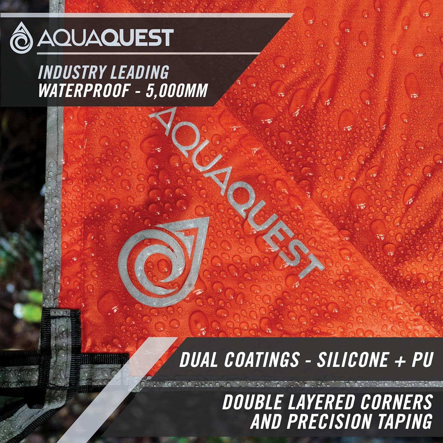 Toldo Superviviente AquaQuest 4.57x4.57m Impermeable Naranja