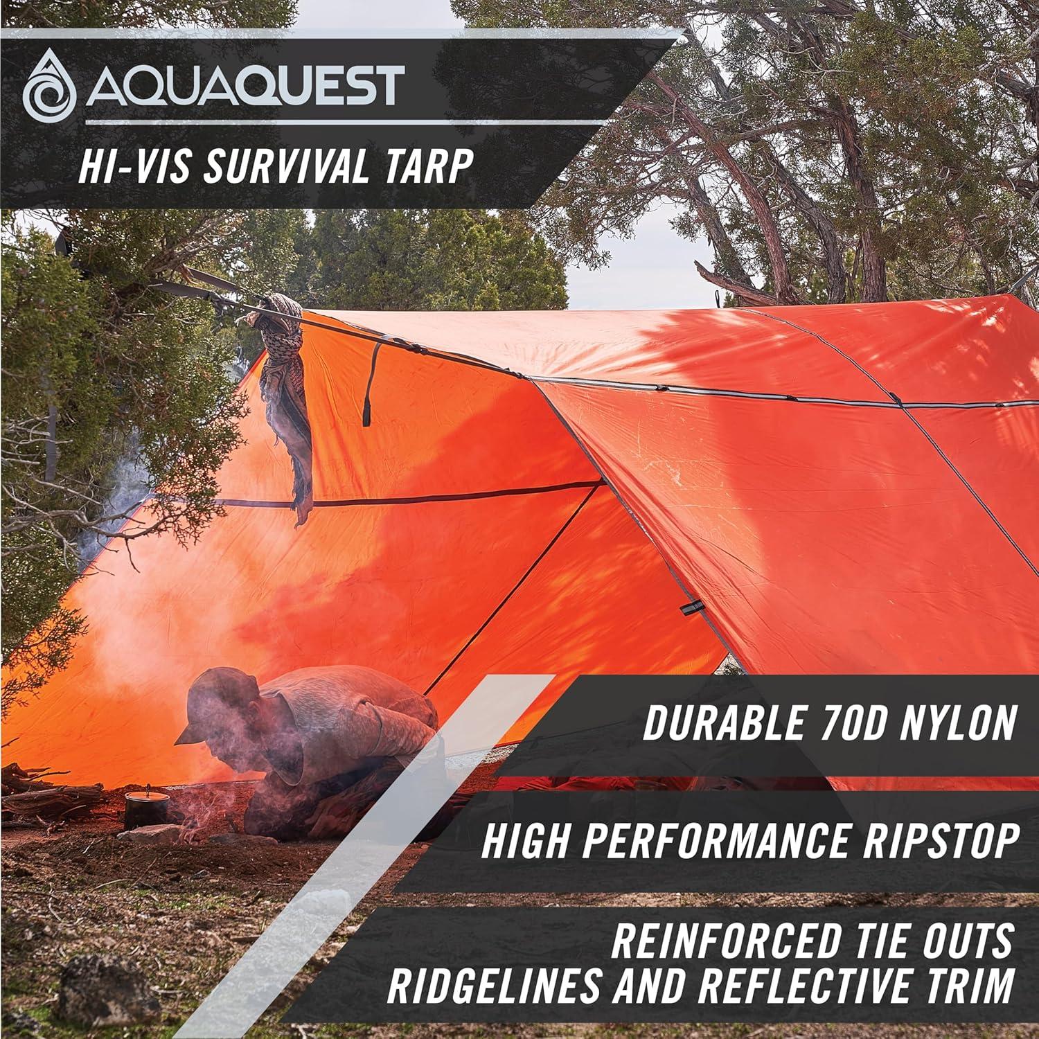 Toldo Superviviente AquaQuest 4.57x4.57m Impermeable Naranja