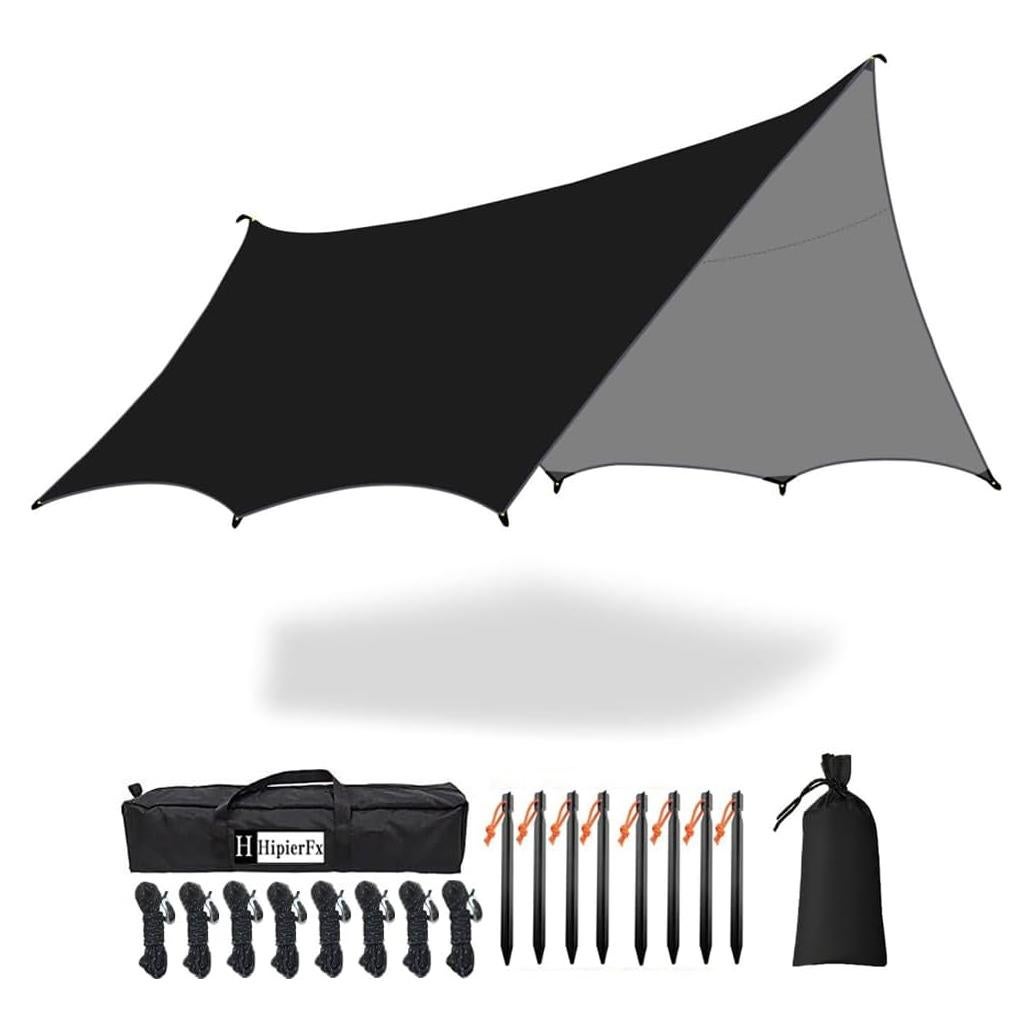 Lona Impermeable 4.88x4.88m HipierFx para Camping y Hamaca
