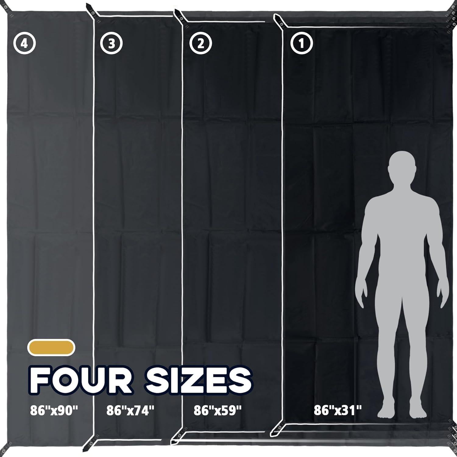 Camping Tent Footprint - 86'' x 74'', Waterproof Ground Sheet Mat for Tent - Ultralight Tarp for Hiking, Backpacking, and Beach Use