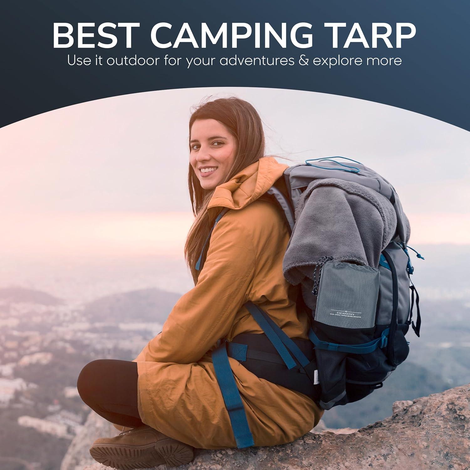 Huella de Tienda Enchantify 218x150cm Lona Impermeable