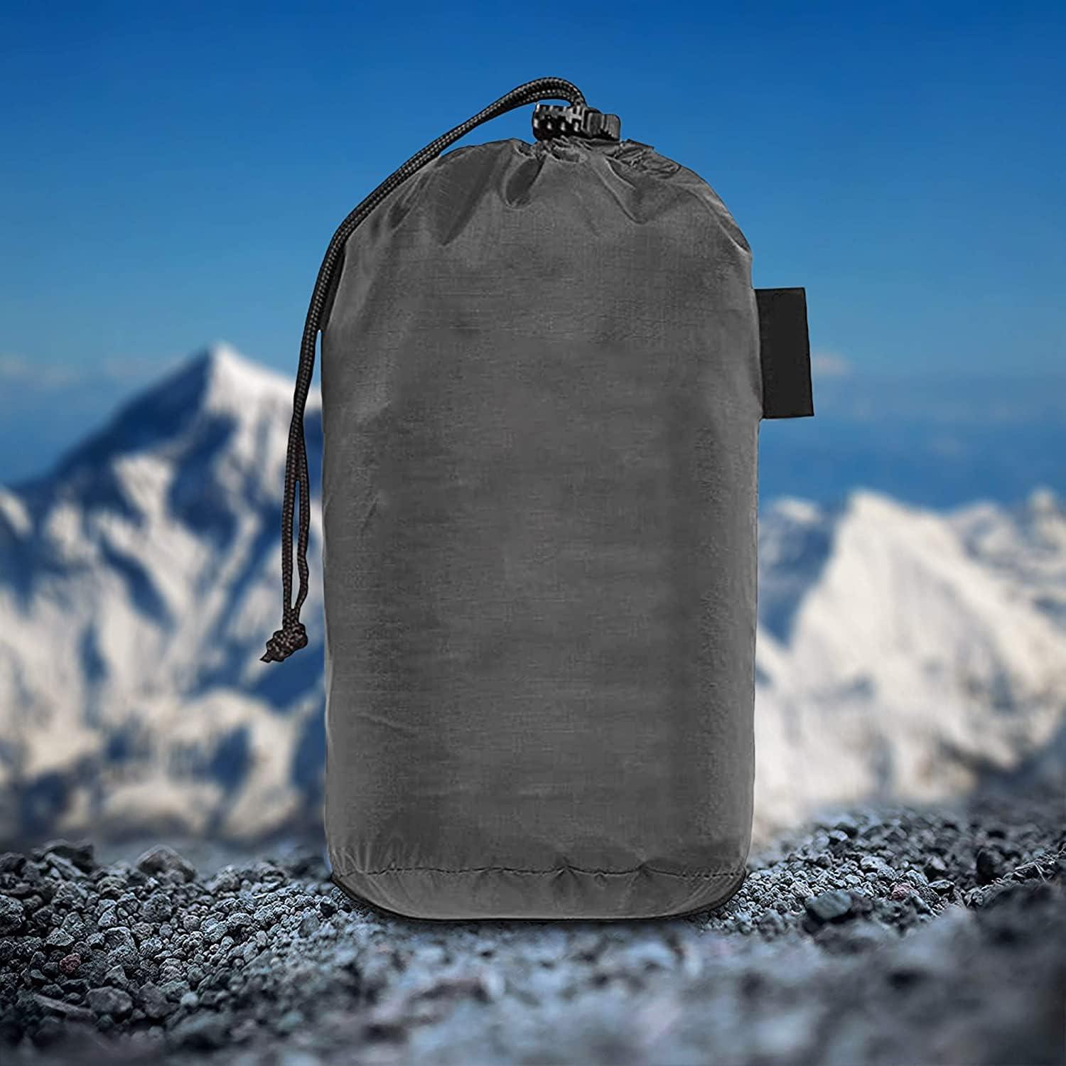 Camping Rain Fly Tarp Waterproof Camping Shelter Canopy Lightweight for Hammock, Backpacking or Camp Gear 12 x 9 ft Gray