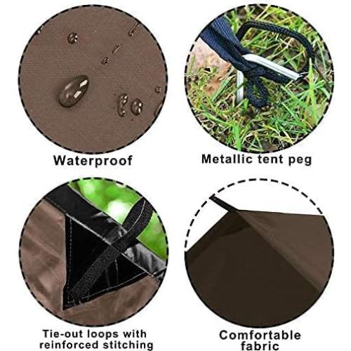 Lona de Camping KALINCO Impermeable 3.05x4.00m con Estacas
