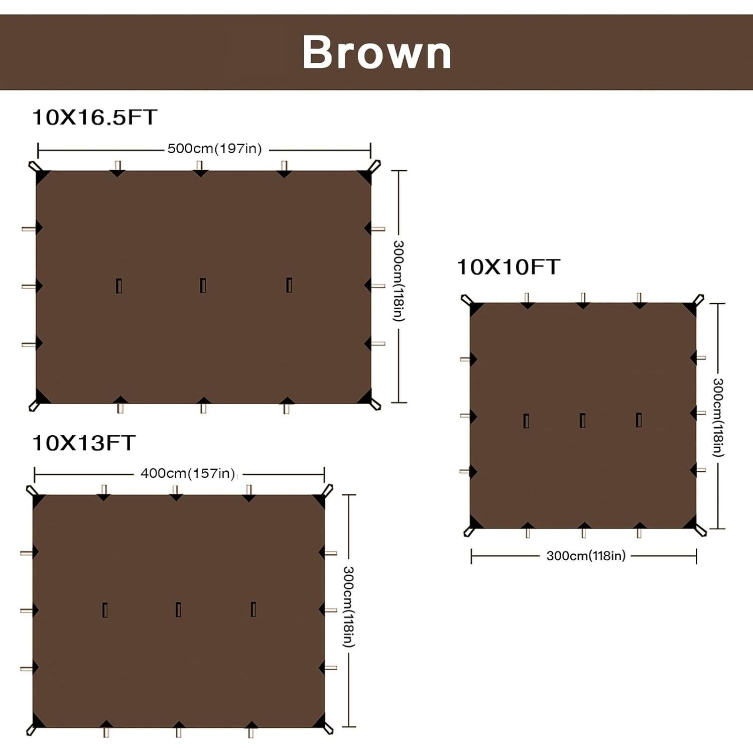 Lona de Camping KALINCO Impermeable 3.05x4.00m con Estacas