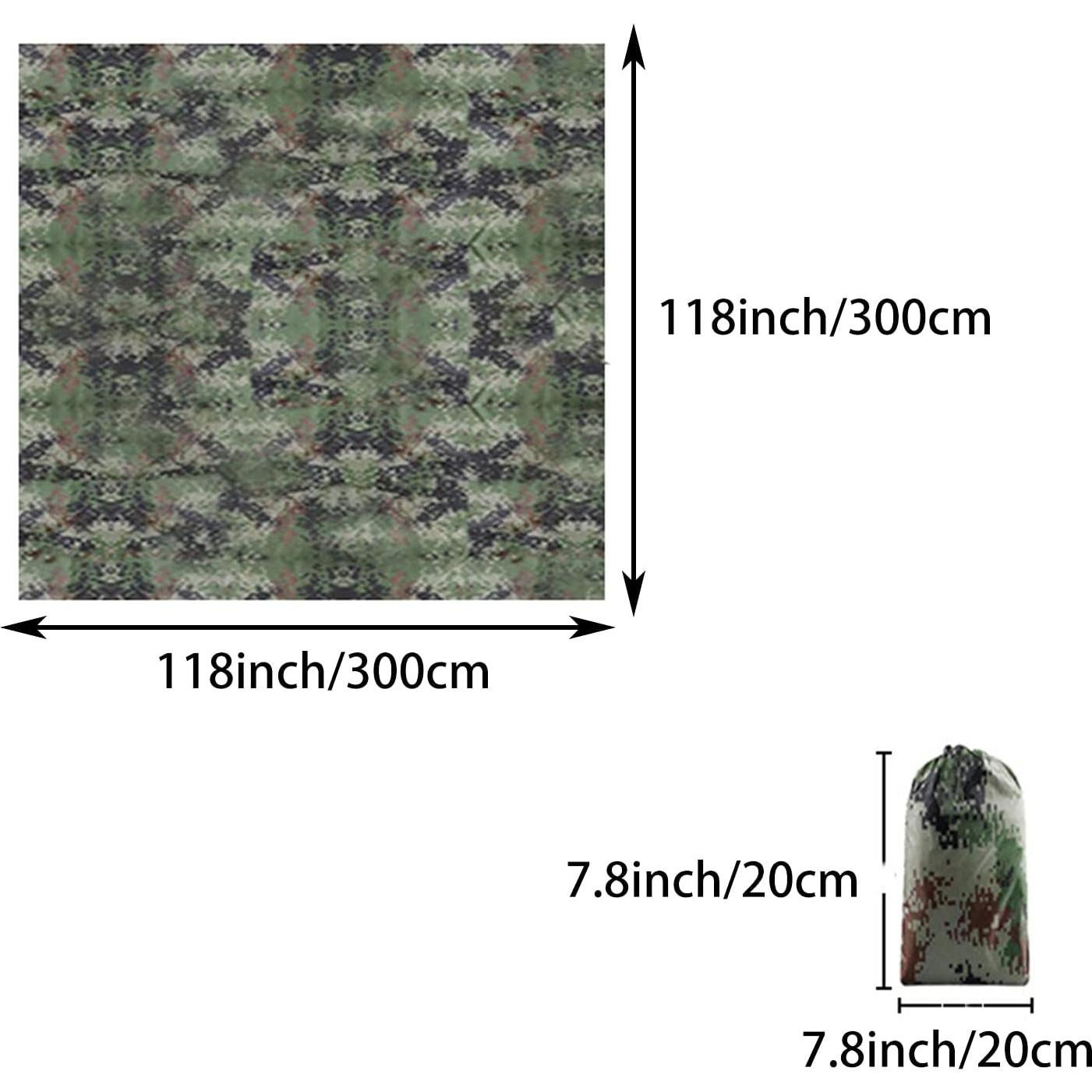 Lona de Camping PHSmoo 299.72x299.72cm Impermeable Verde