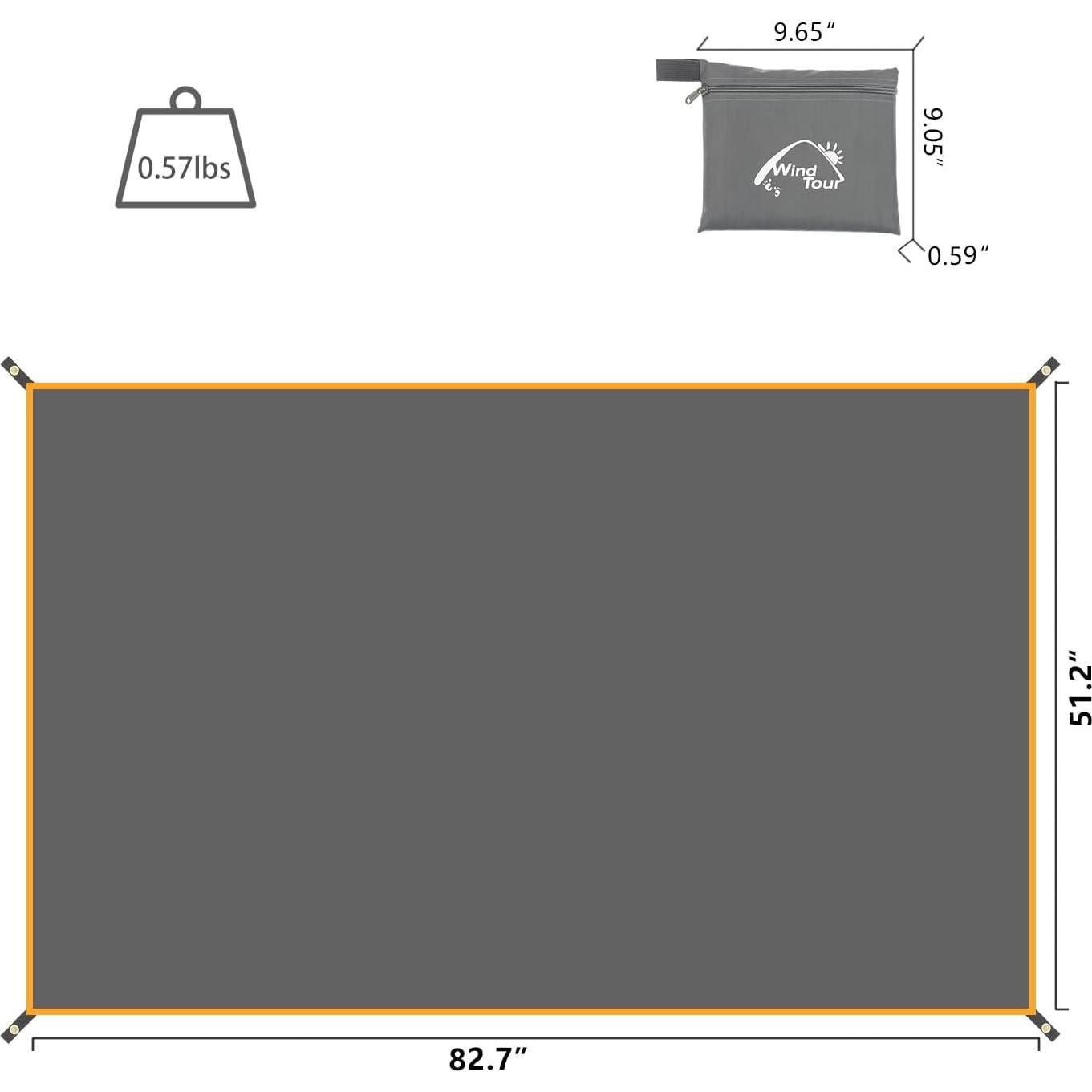 Lona Multifuncional Portátil Wind Tour 130x210cm Impermeable
