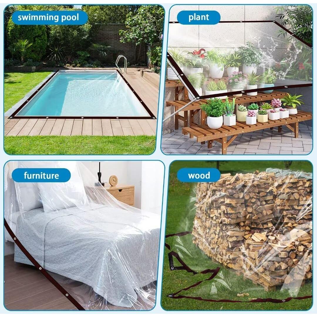 Lona Transparente Impermeable 4x2.4m Welacymet - Alta Resistencia