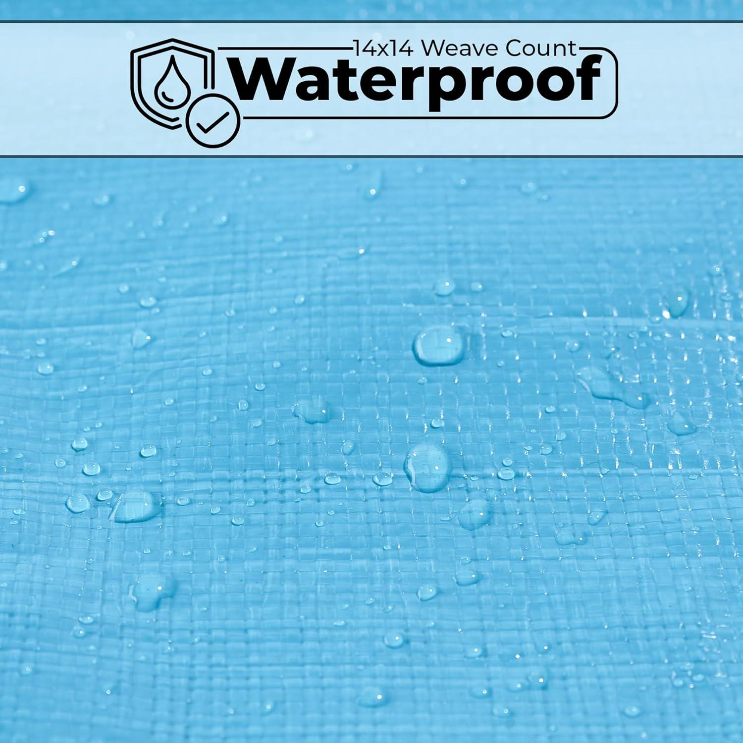 Lona Impermeable Teal Elite 6.1x9.1 m Resistente a UV