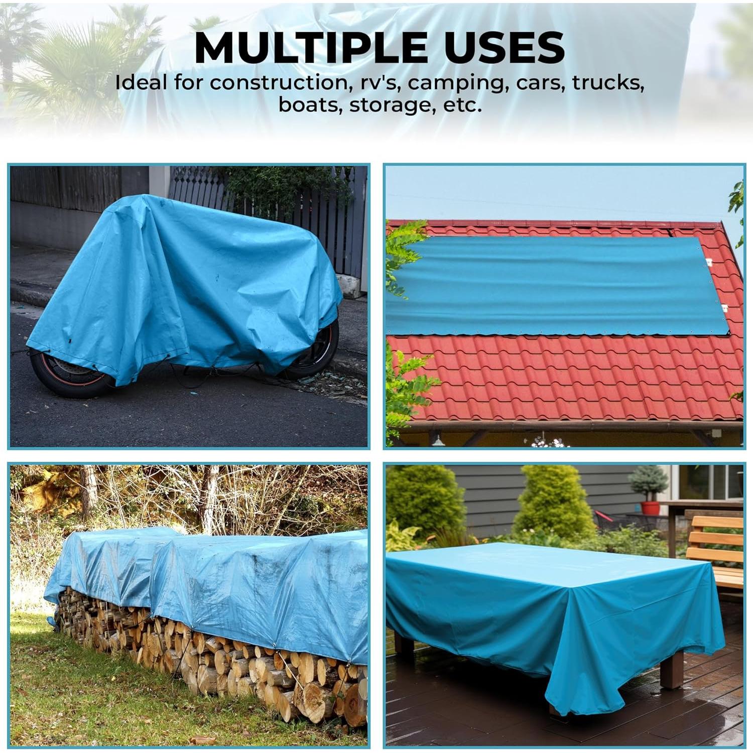 Lona Impermeable Teal Elite 6.1x9.1 m Resistente a UV