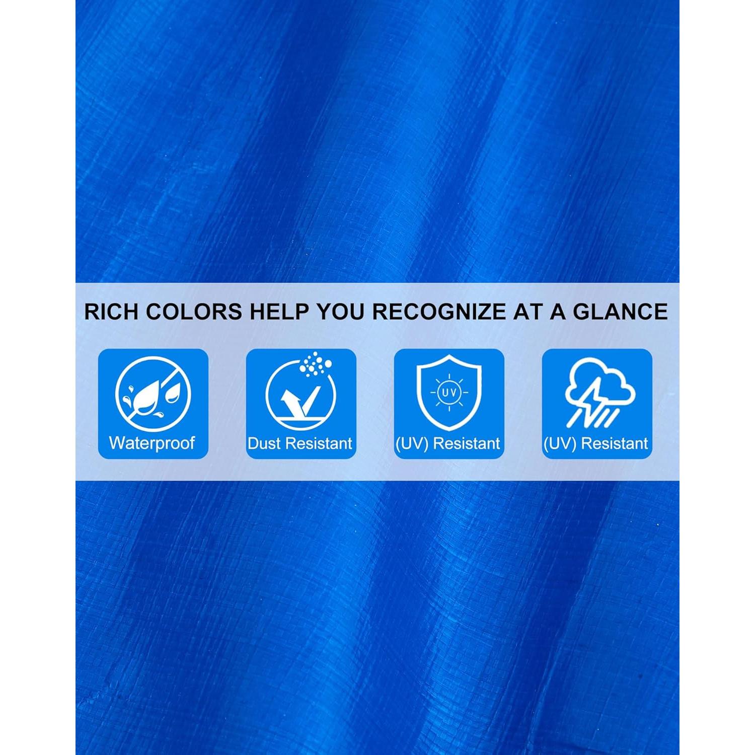 Lona Impermeable Grande SmoothNovelty 1.83x2.44m 6 Pcs