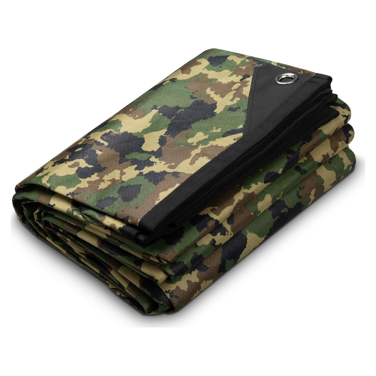 Arcturus XL Survival Tarp - Insulated Reflective Thermal Camping Tarp - 8.5' x 12' (Woodland Camo)