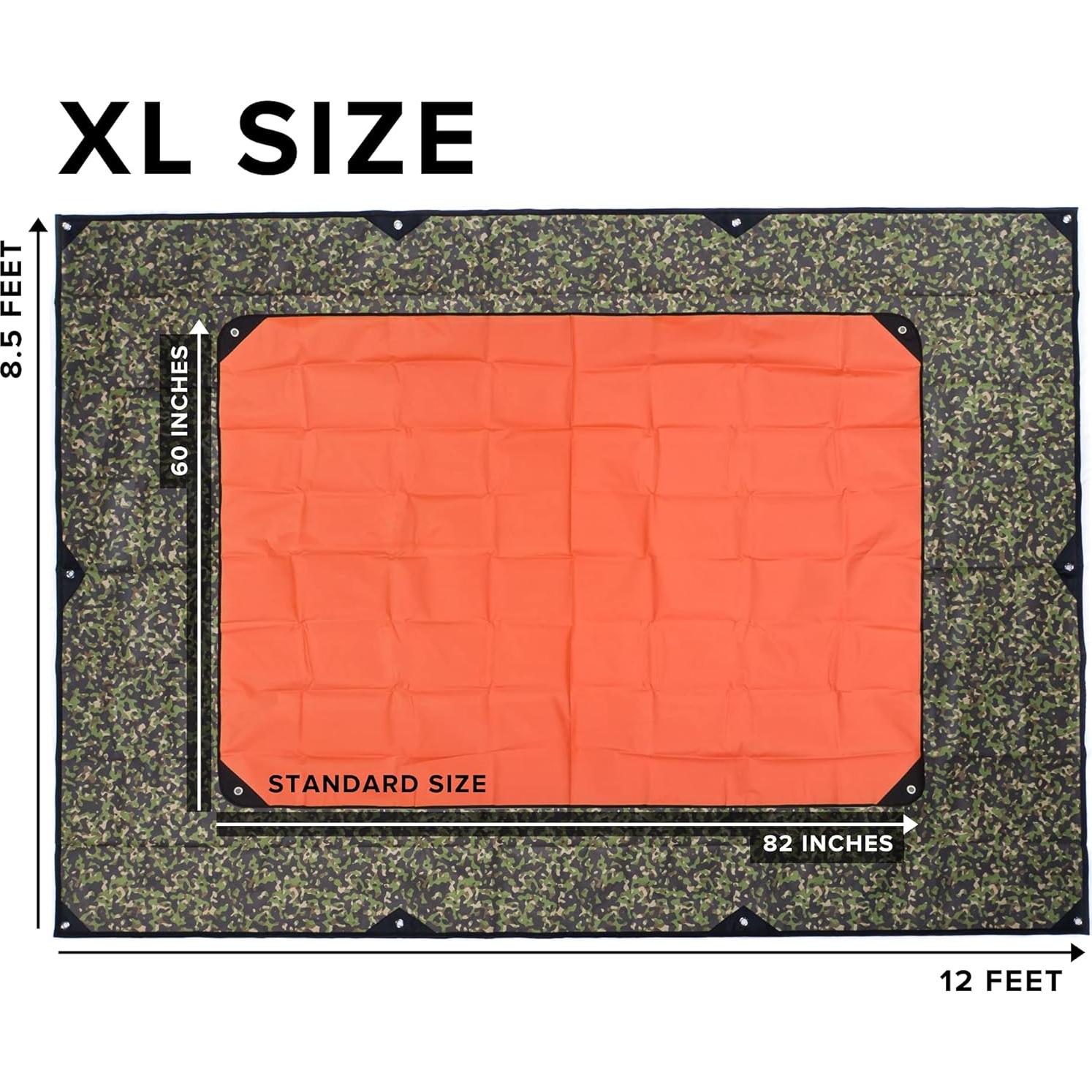 Arcturus XL Survival Tarp - Insulated Reflective Thermal Camping Tarp - 8.5' x 12' (Woodland Camo)