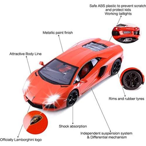 Coche RC Lamborghini Aventador LP700 Escala 1/14 Naranja