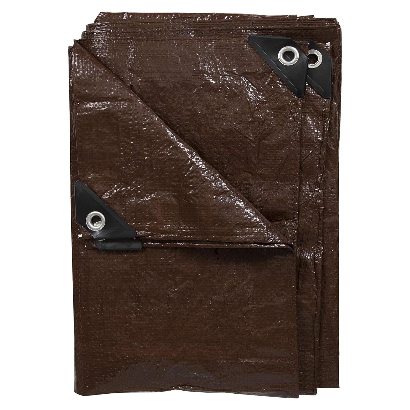 Stansport Light-Duty Rip-Stop Tarp 10' x 12' - Brown (U-1012)