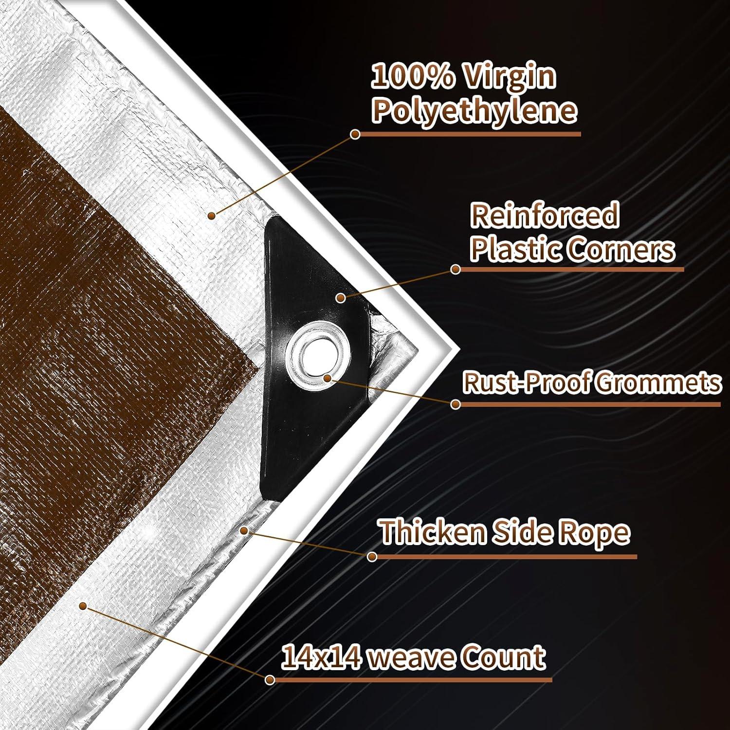 Lona impermeable alta resistencia CAMPMAC 3x3.66 m 0.25 cm