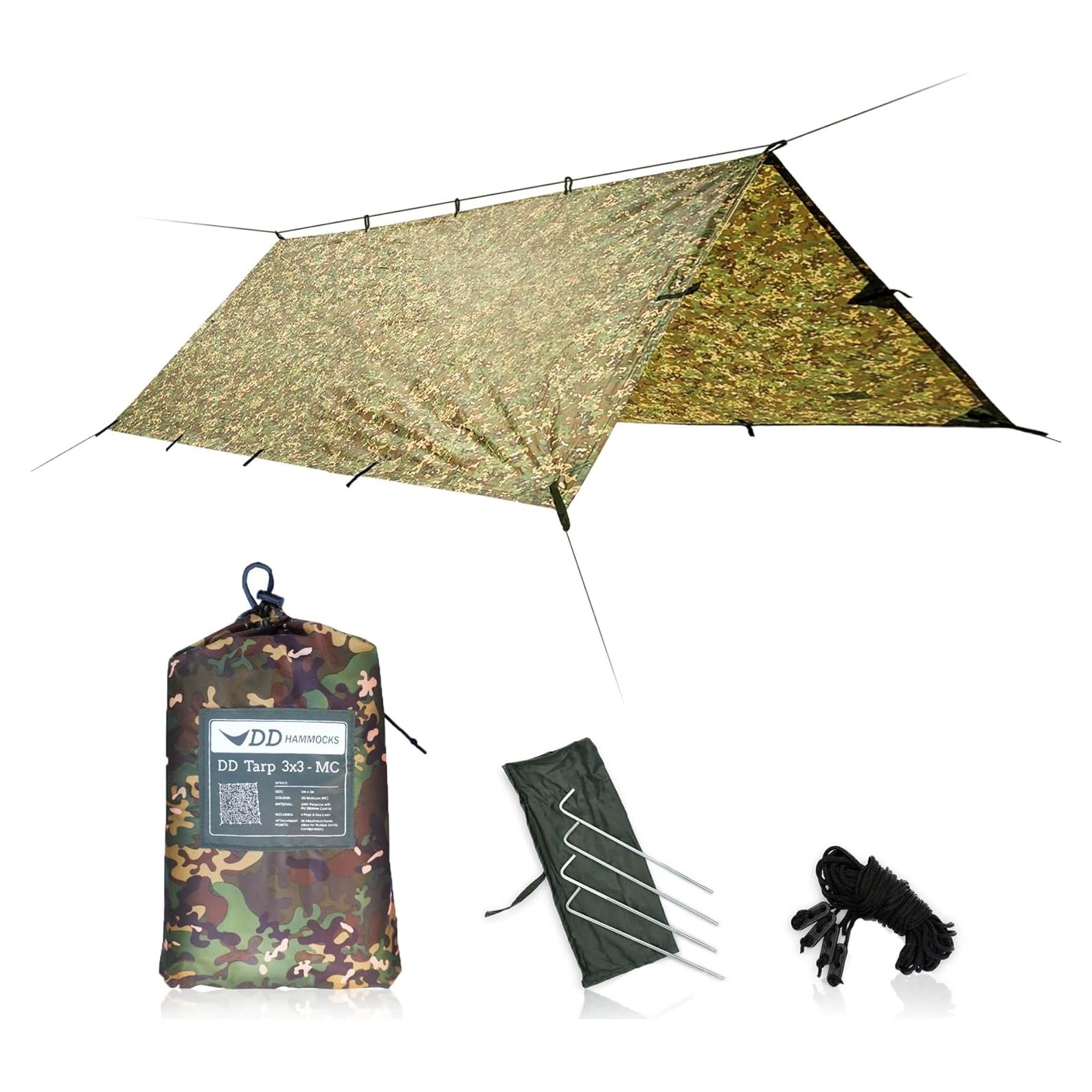 Tarp DD Hammocks 3x3m Multicam Impermeable para Camping