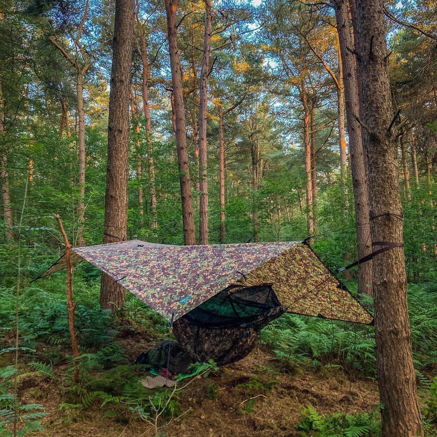 Tarp DD Hammocks 3x3m Multicam Impermeable para Camping