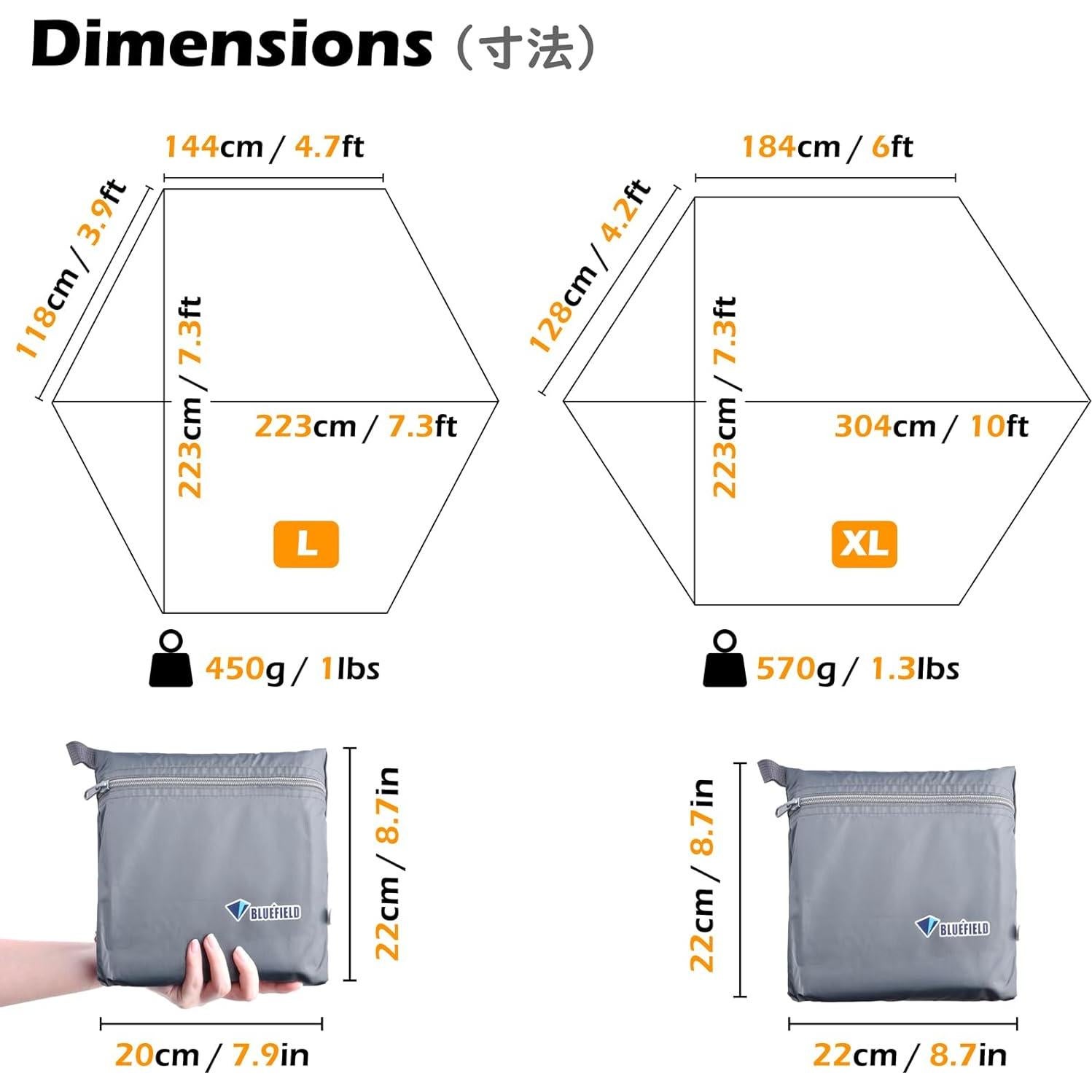 Lona de Camping Impermeable TRIWONDER 2.24x3.05m Verde Oscuro