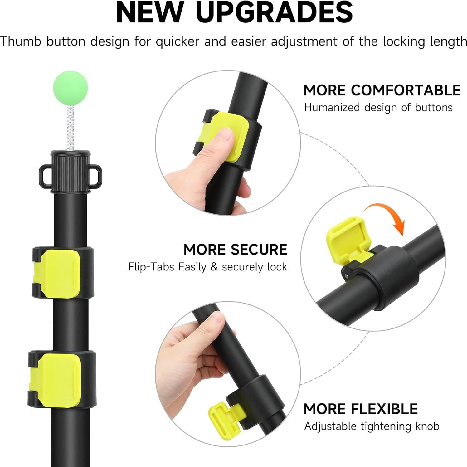 Poste Telescópico de Lona SANLIKE 246 cm Aluminio Ajustable